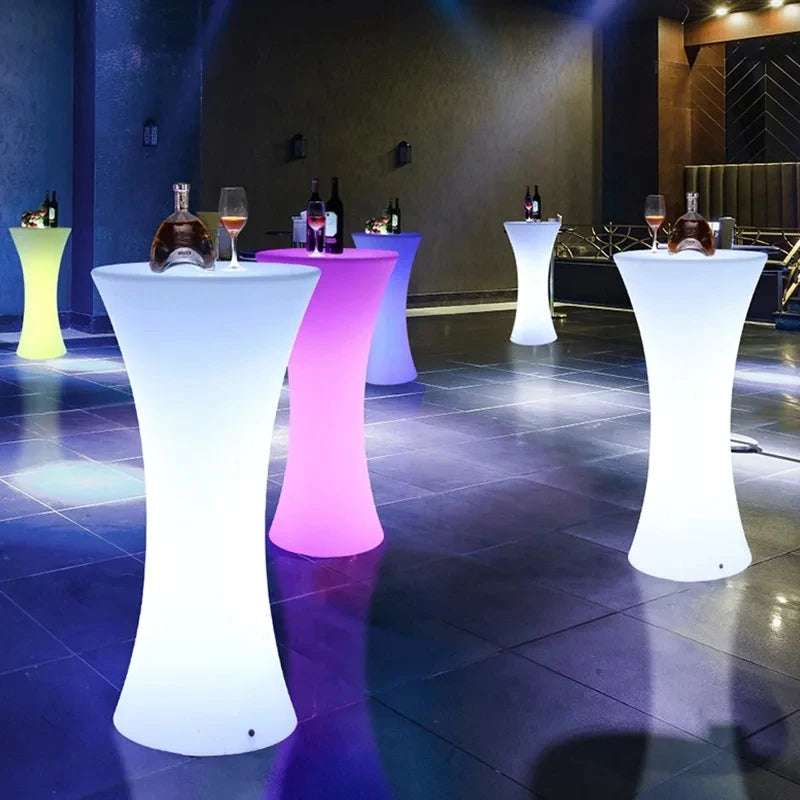 110CM LED Illuminated Round Cocktail Table