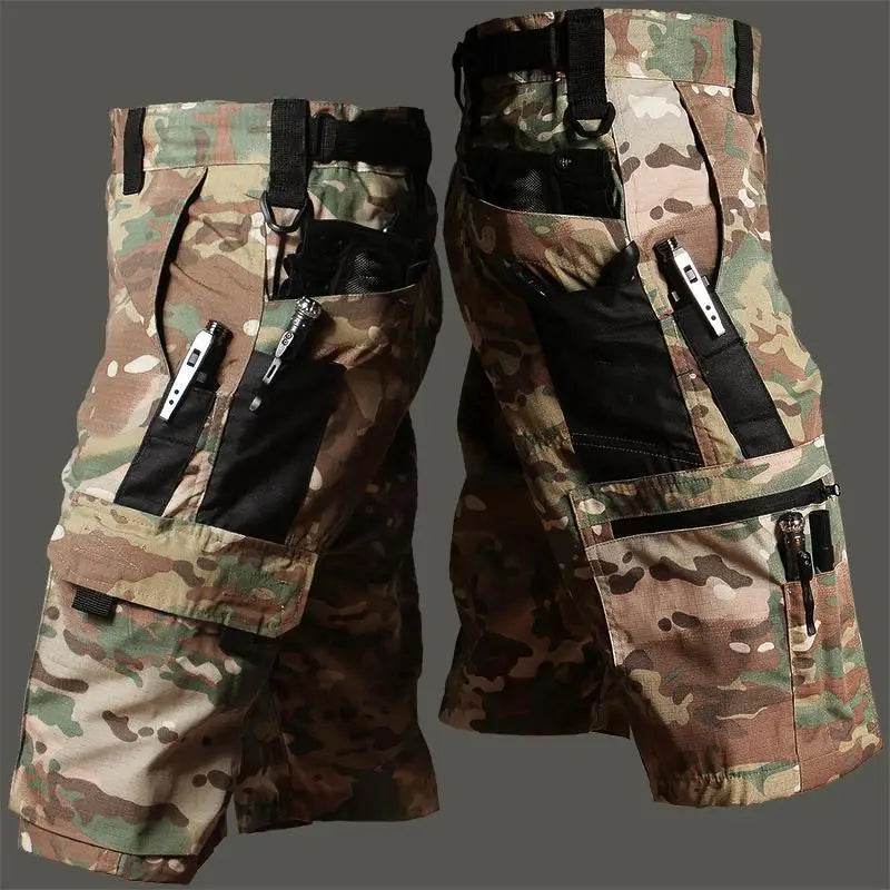 Men's Camouflage Multi Pocket Military Style Shorts