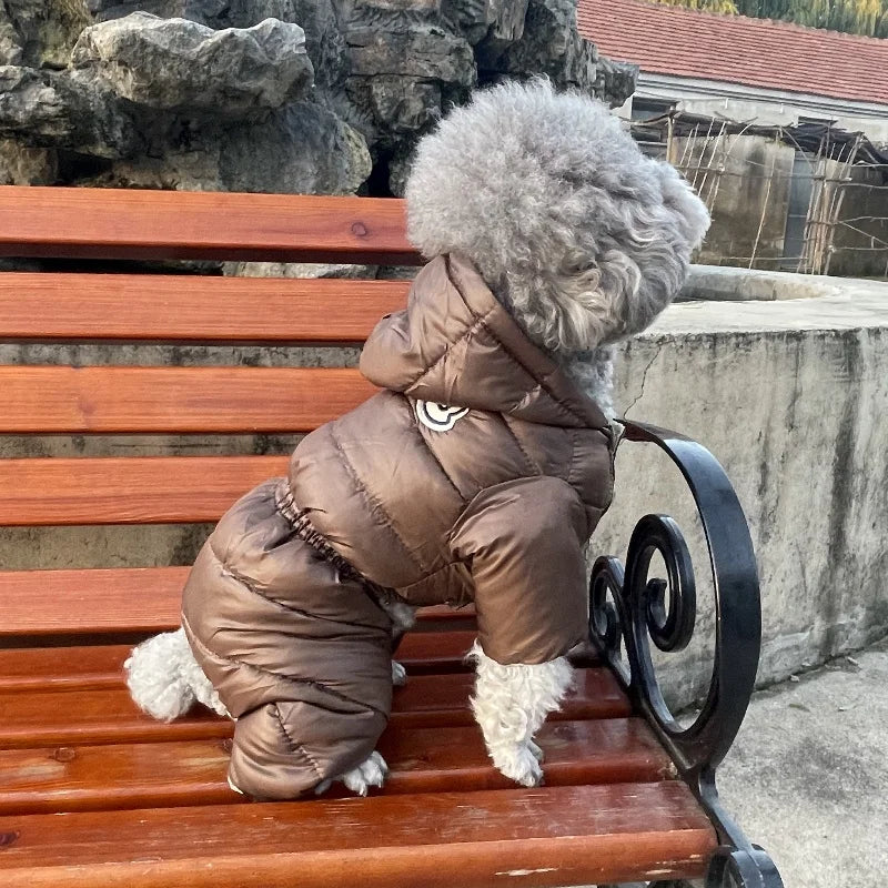 Winter Dog Jumpsuits Warm Soft Clothes Padded Cotton Puppy Down Jacket