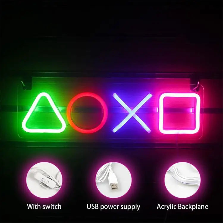 Neon Sign Custom Game Icon Light