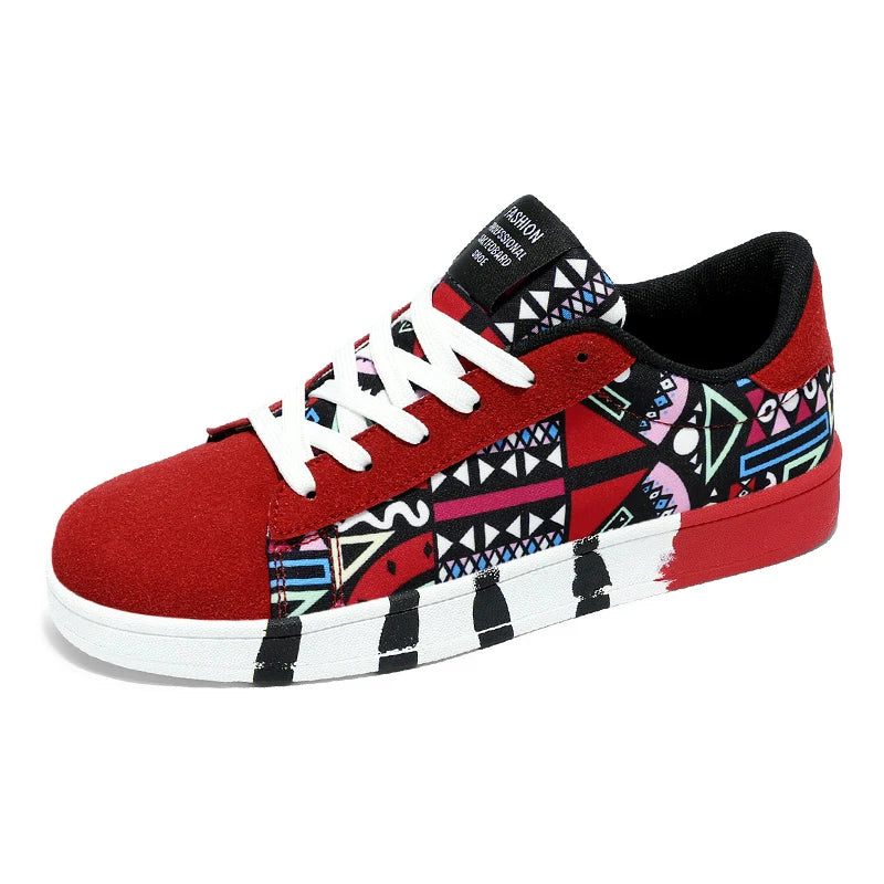 Fashion Graffiti Sneakers Mens Skateboard Shoes
