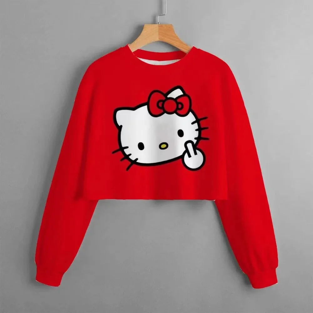 Disney Joint Classic Series Hello Kitty Printed Round Neck Top