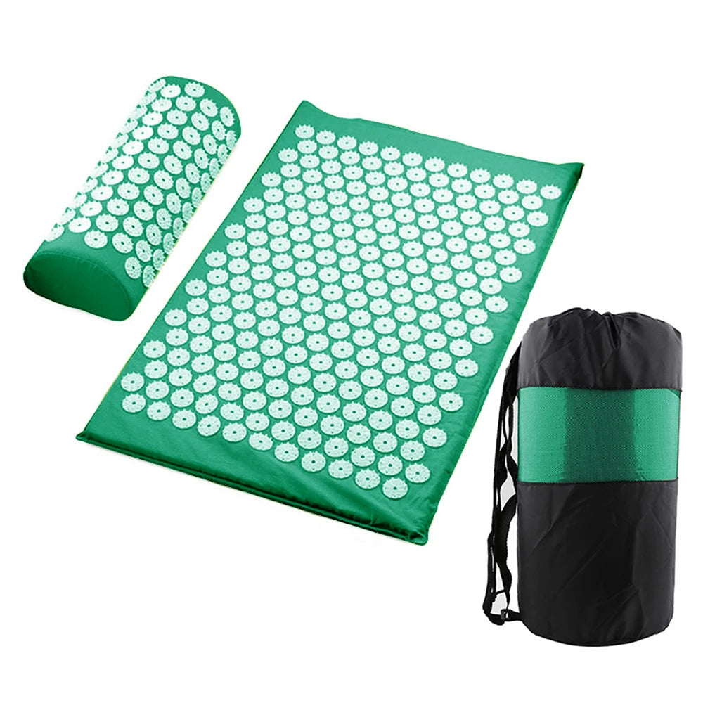 Acupressure Yoga Mat Relieve Stress Back Body Pain