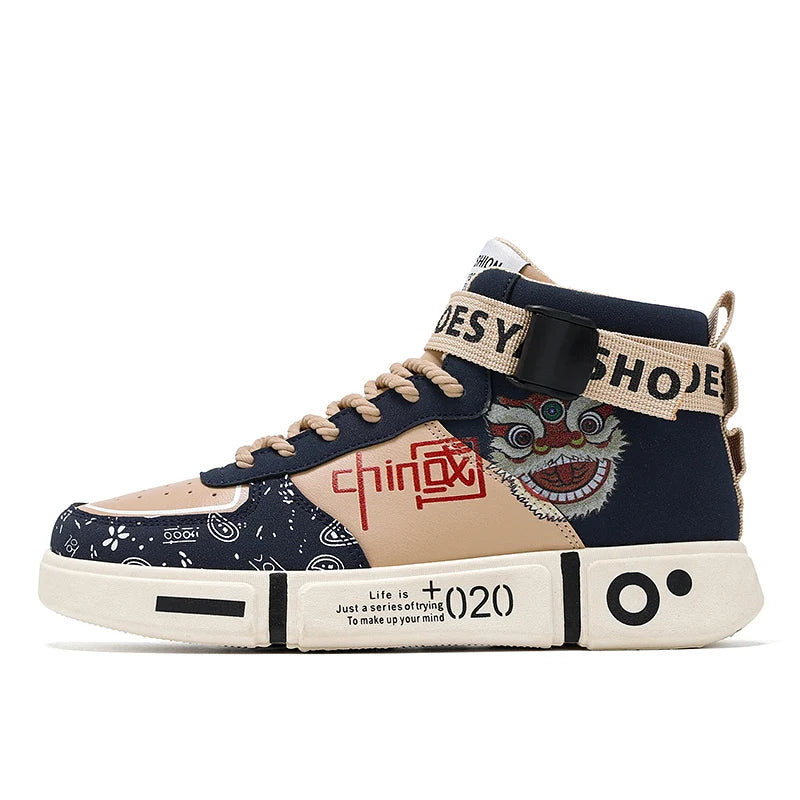 Fashion Print Skateboard Sport Shoes