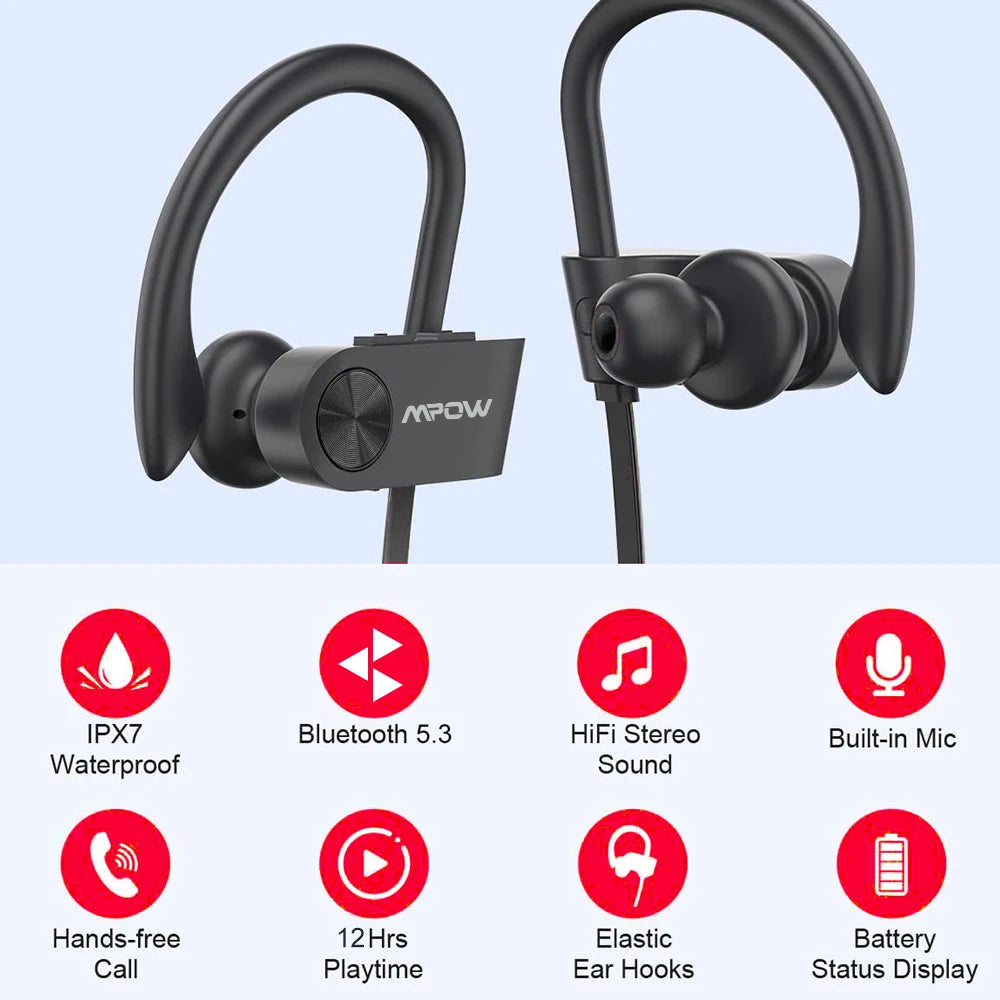 Flame Sports IPX7 Waterproof Bluetooth V5.3 Earbuds