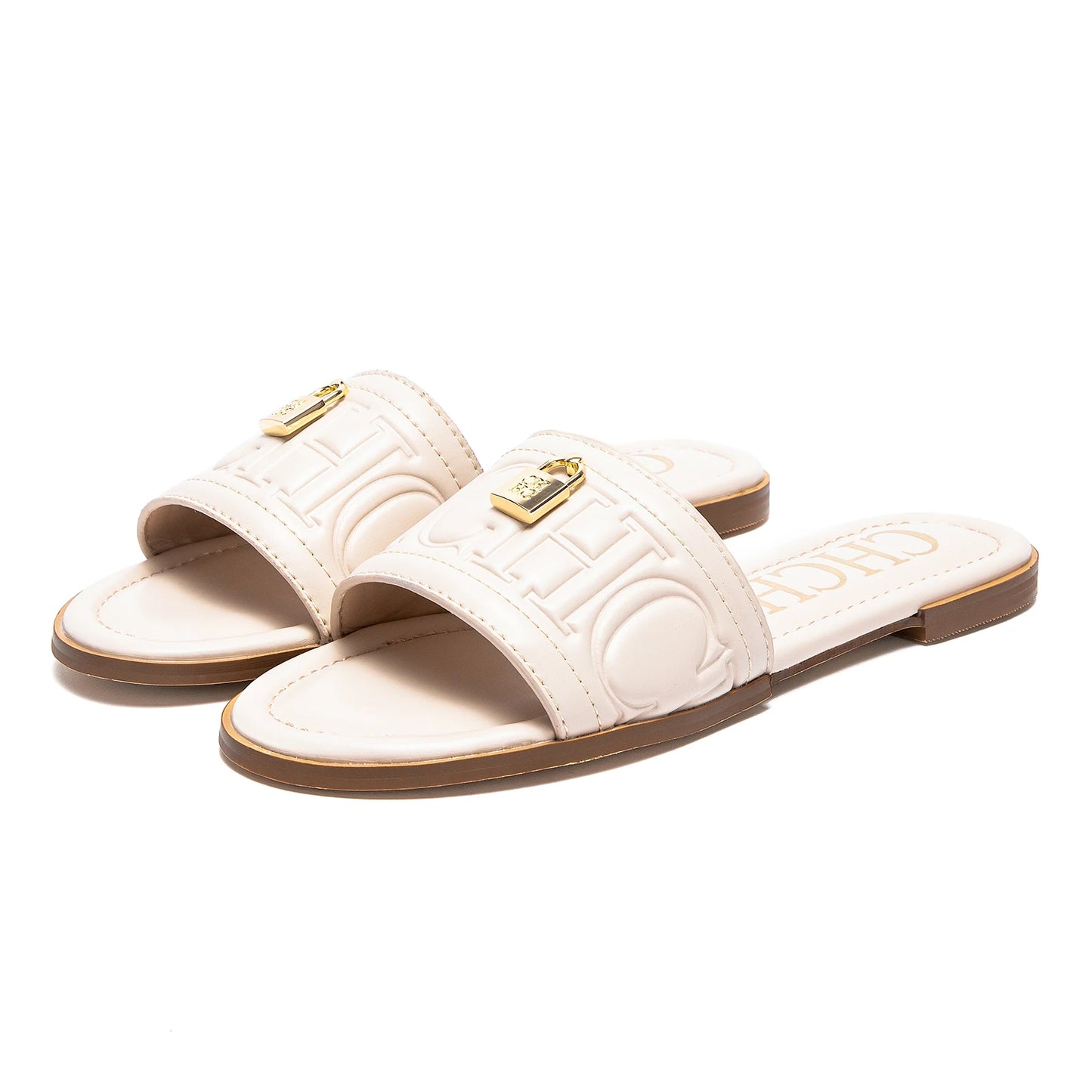 CHCH Women's Flat Embossed Sandals