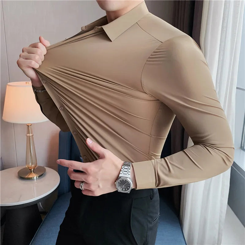 Plus Size 4XL-M High Elasticity Seamless Shirt