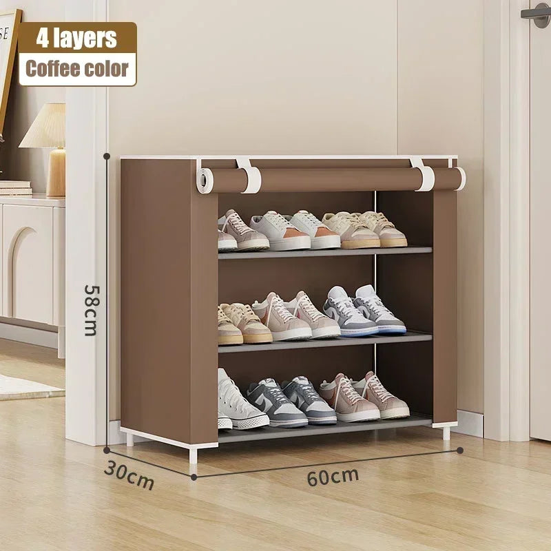 Multilayer Dustproof Space-Saving Shoe Rack Organizer