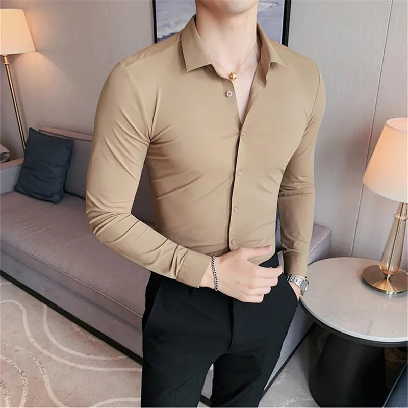 Plus Size 4XL-M High Elasticity Seamless Shirt