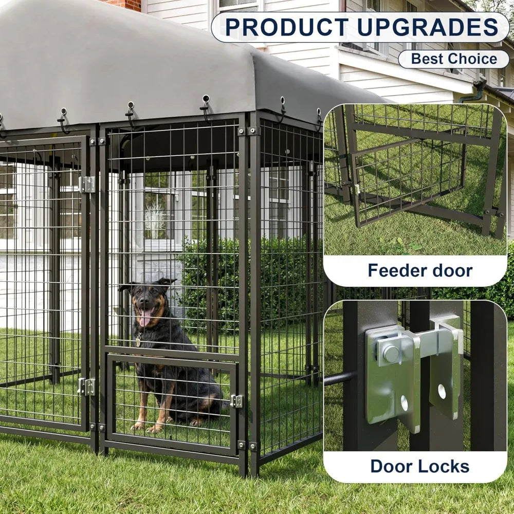 10X10FT Dog Kennel Double Door