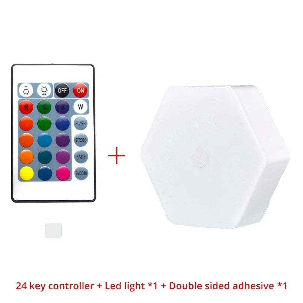 Quantum Hexagon LED RGB Touch Sensor Honeycomb Lights