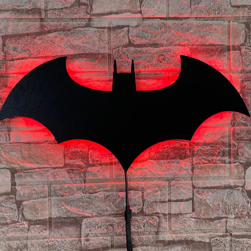 Creative Wooden Bat Wall Lamp LED Decoration