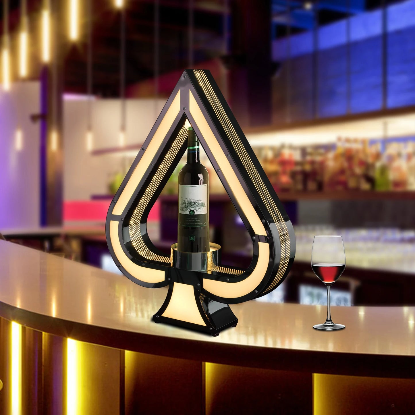 LED Lighted Liquor Bottle Display Shelf