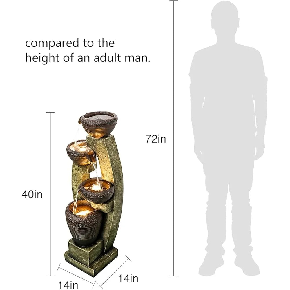 Contemporary Outdoor Fountain Stand 40 inches