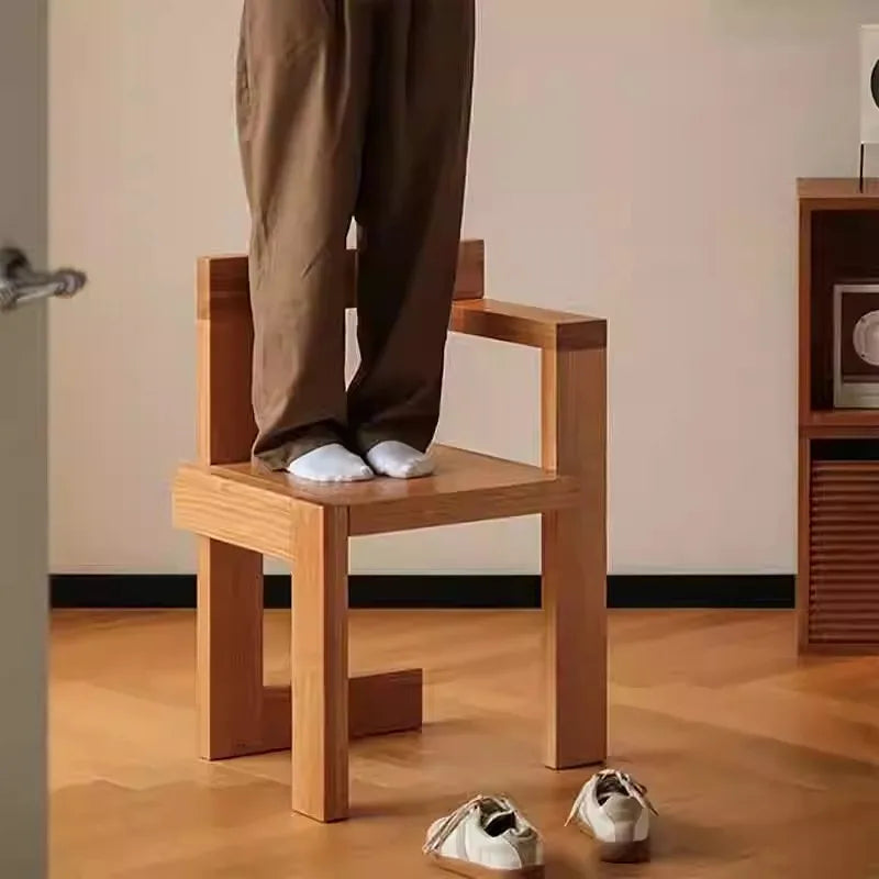 Solid Wood Building Block Luxury Modern Chair