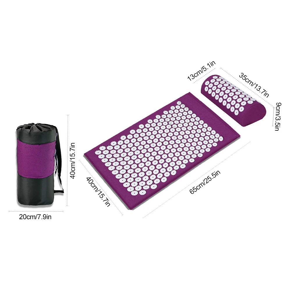 Acupressure Yoga Mat Relieve Stress Back Body Pain