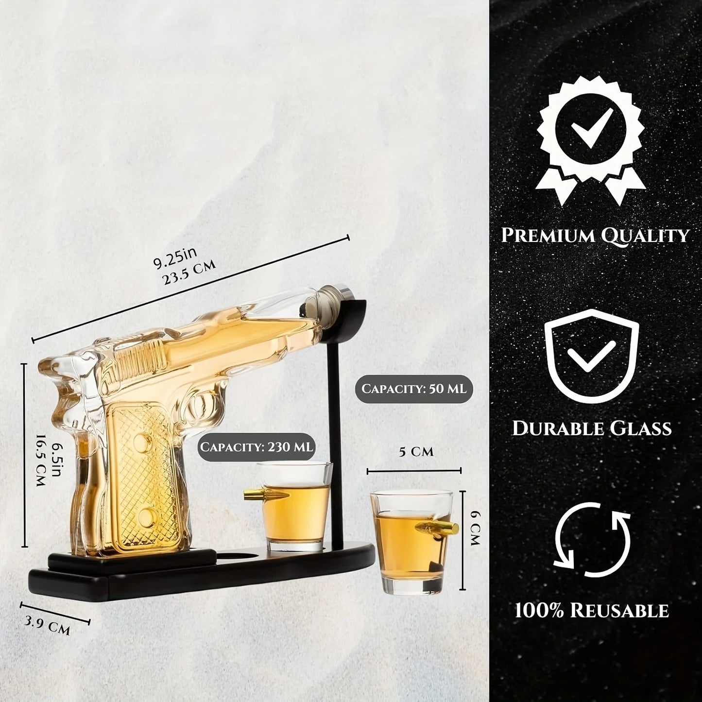 Whiskey Awakener Set with Two 50ml/1.69oz Whiskey Glasses
