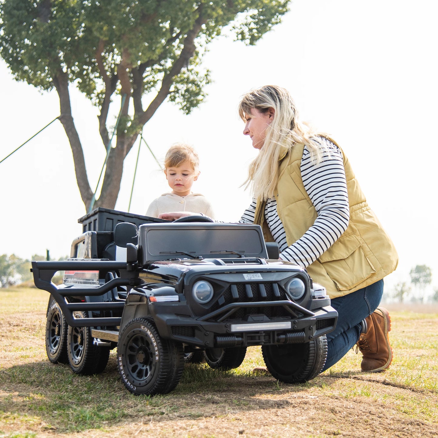 24V Ride On Car for Kids Battery Powered 4WD Toys with Remote
