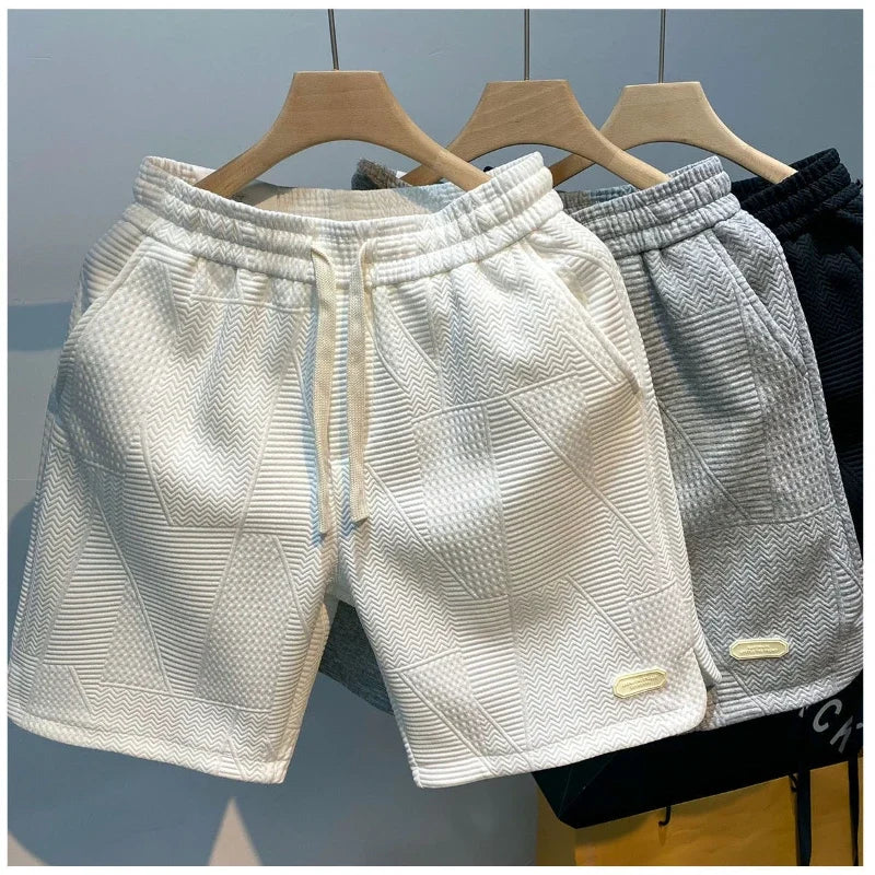 Men's Sports Shorts with Wave Patterns