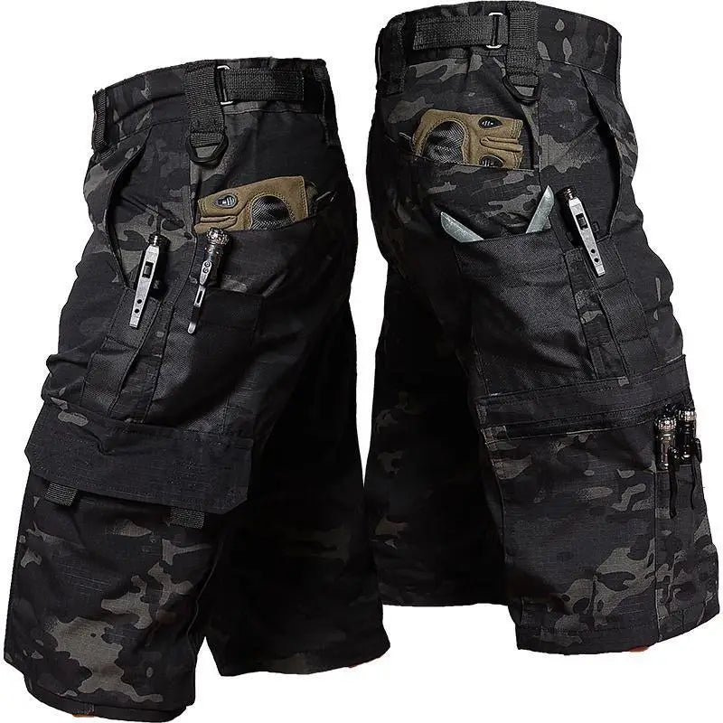 Men's Camouflage Multi Pocket Military Style Shorts