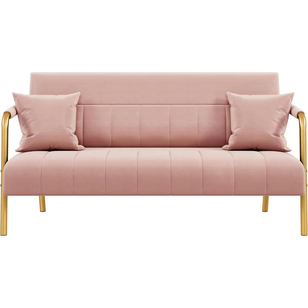 56.5" Luxurious Velvet Fabric Living Room Sofa