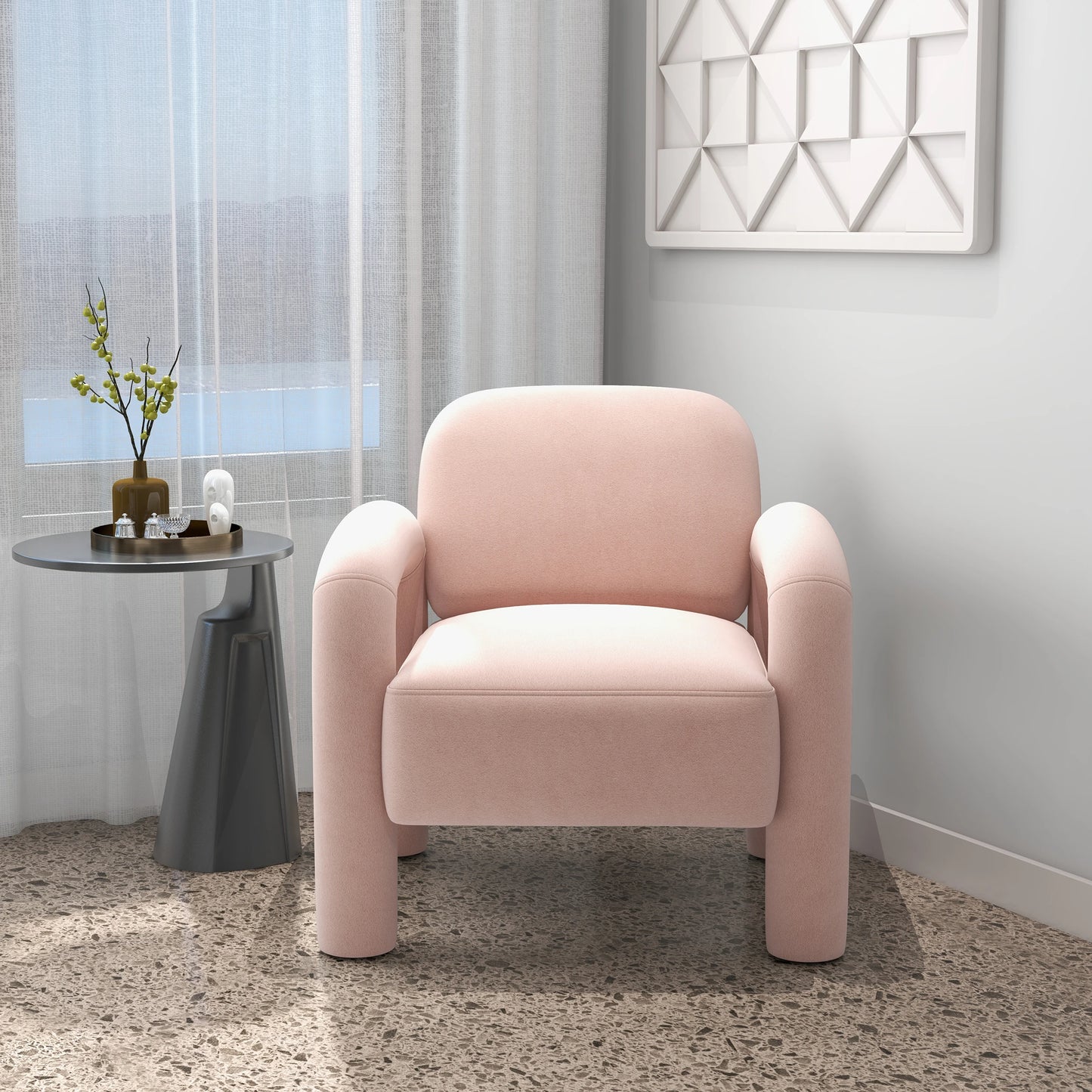Mid-Century Modern Upholstered Accent Chair