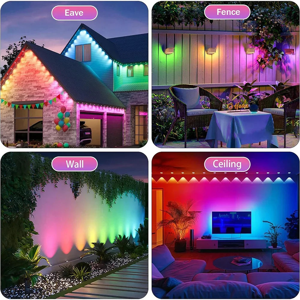 Permanent Outdoor Lights Christmas Holiday Decorations