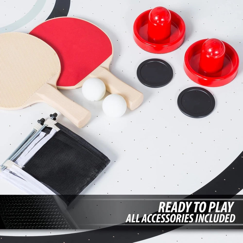 Air Hockey Game Table 2-in-1 Air Hockey Table with Table Tennis Top