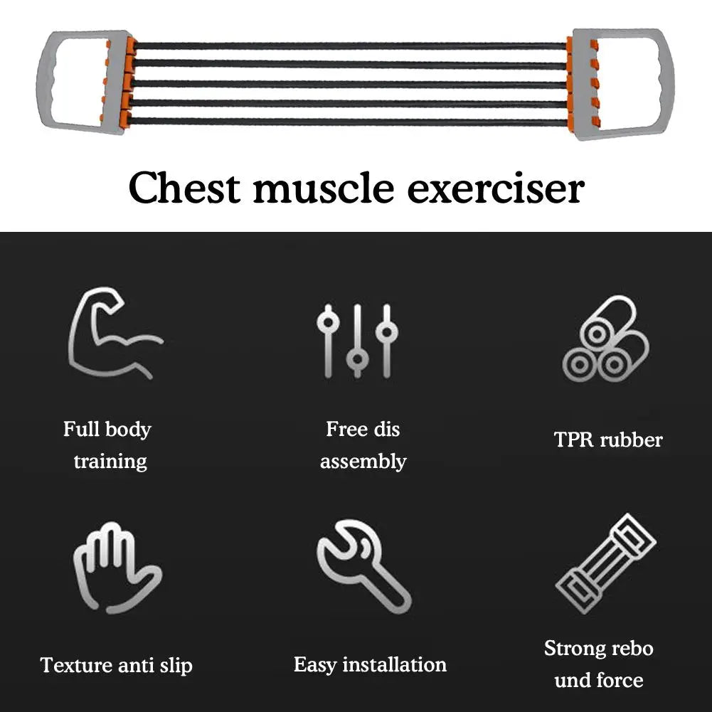 Adjustable Chest Workout Resistance Band Strength Trainer