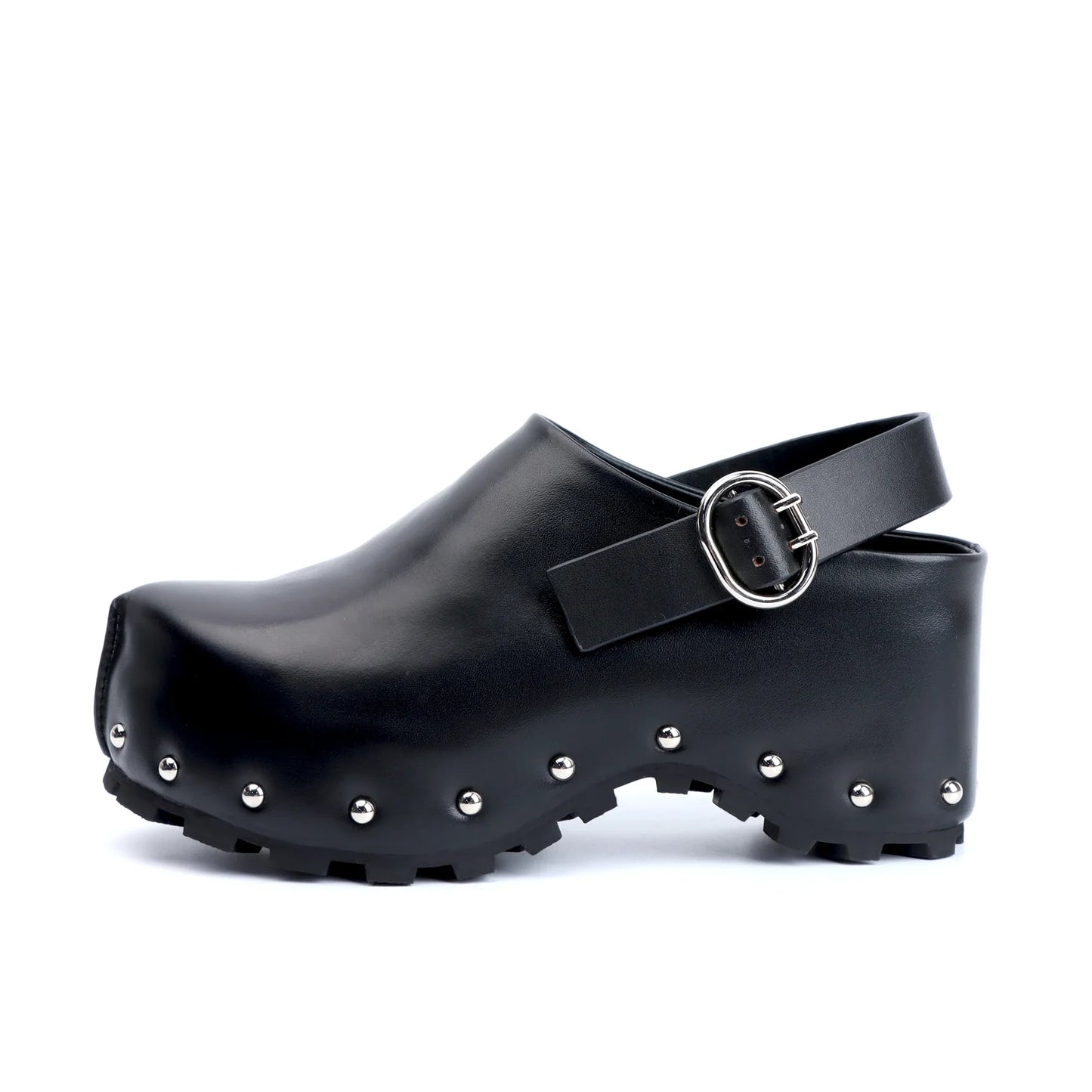 Womens Designer Luxury Platform Mules Real Calf Hair Leather Lined