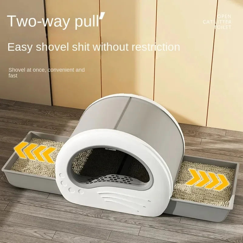 Cat Litter Box Fully Enclosed Drawer Anti-splash and Odor Isolation