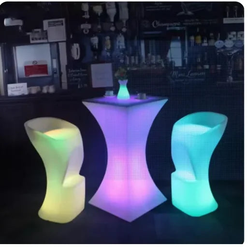 110CM LED Illuminated Round Cocktail Table