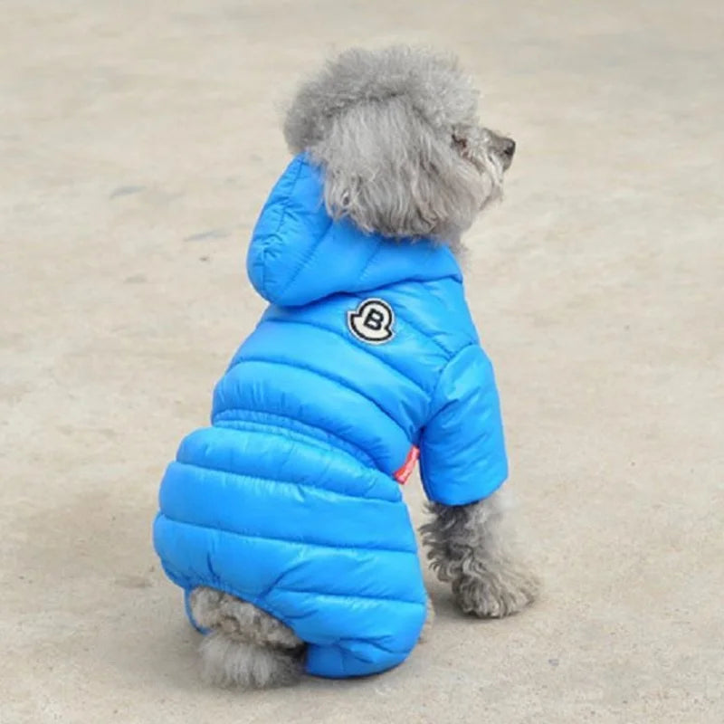 Winter Dog Jumpsuits Warm Soft Clothes Padded Cotton Puppy Down Jacket