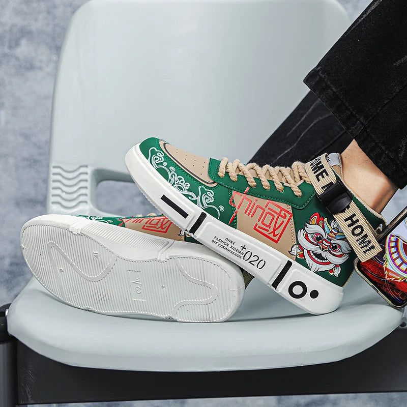 Fashion Print Skateboard Sport Shoes