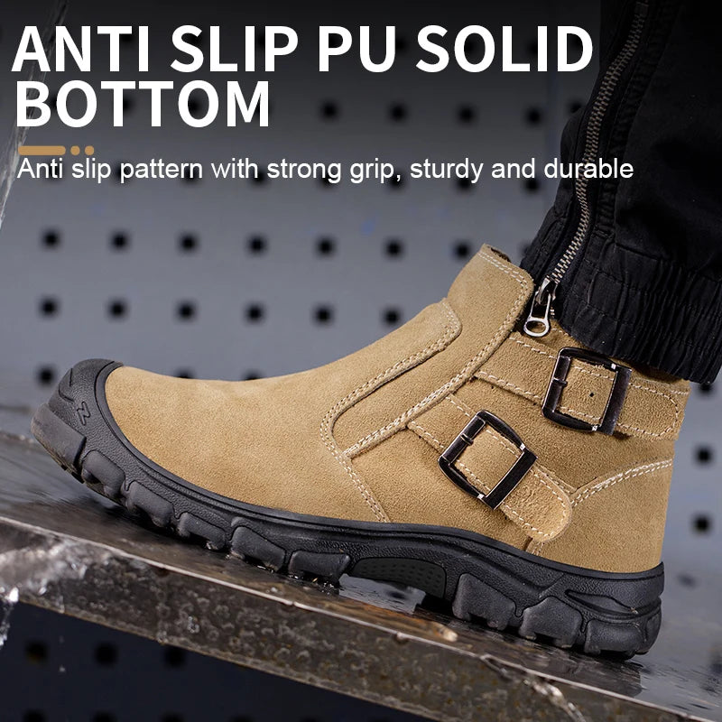 Mens Safety Boots Indestructible Steel Toe