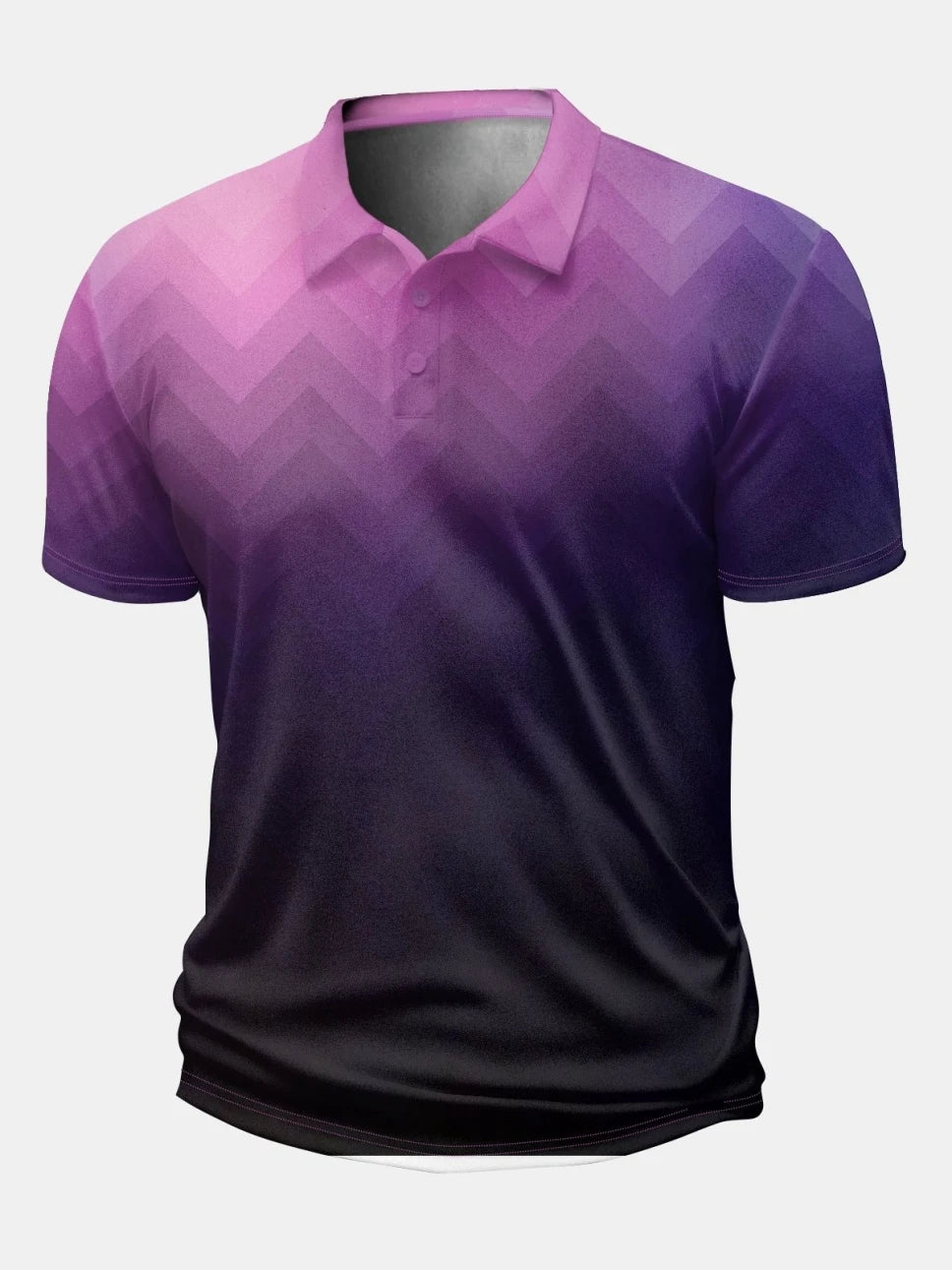 Men's Polo Shirt 3D Gradient Stripe Print