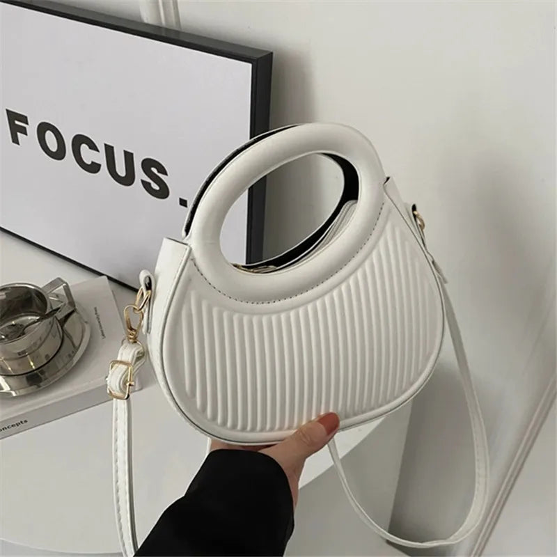 Chic Stripe Design Crossbody Bag