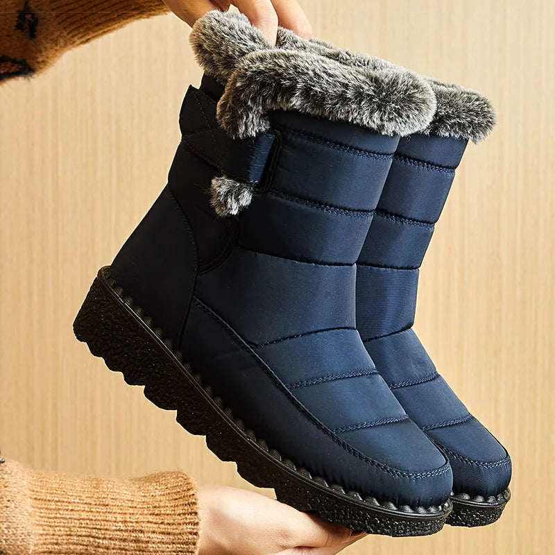 Winter Waterproof Snow Boots with Fur