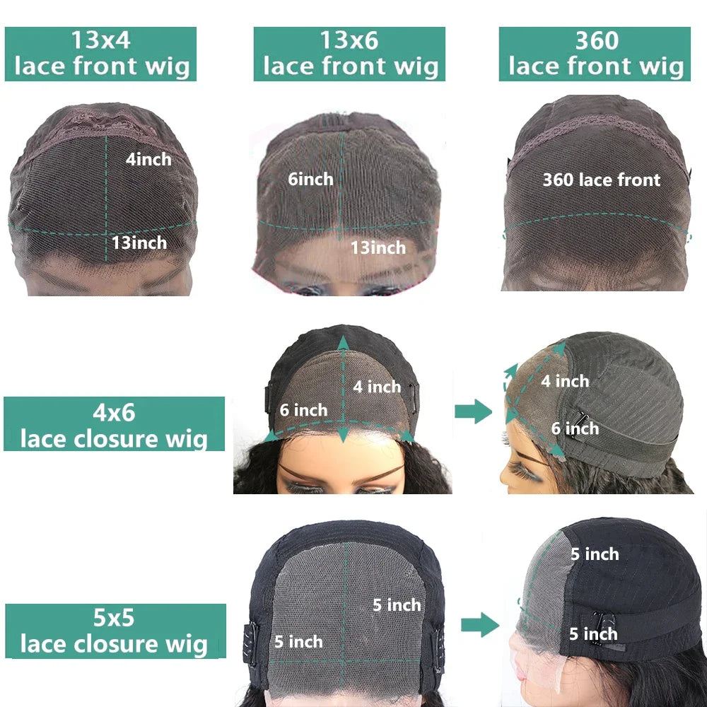 Bone Straight 100% Human Hair 13x6 360 lace Frontal 30 32 36Inch Wig