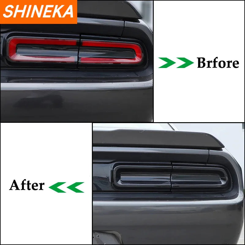 SHINEKA Car Sticker Rear Taillight Cover for Dodge Challenger 2015+