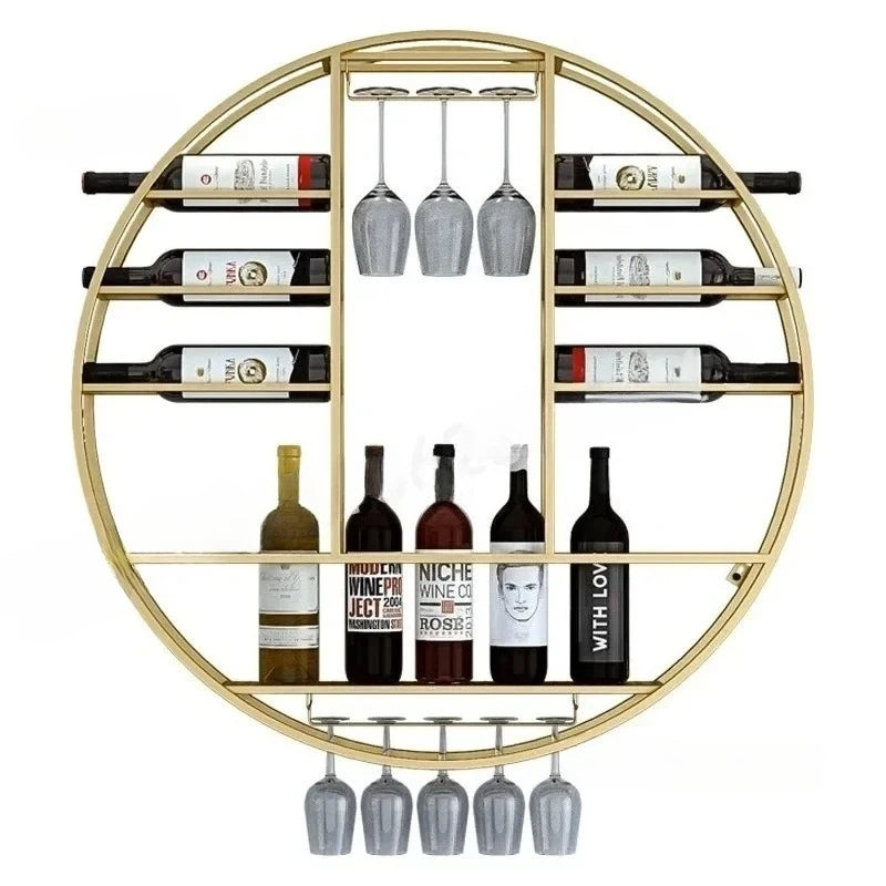 Wine Display Rack Wall Mounted Iron