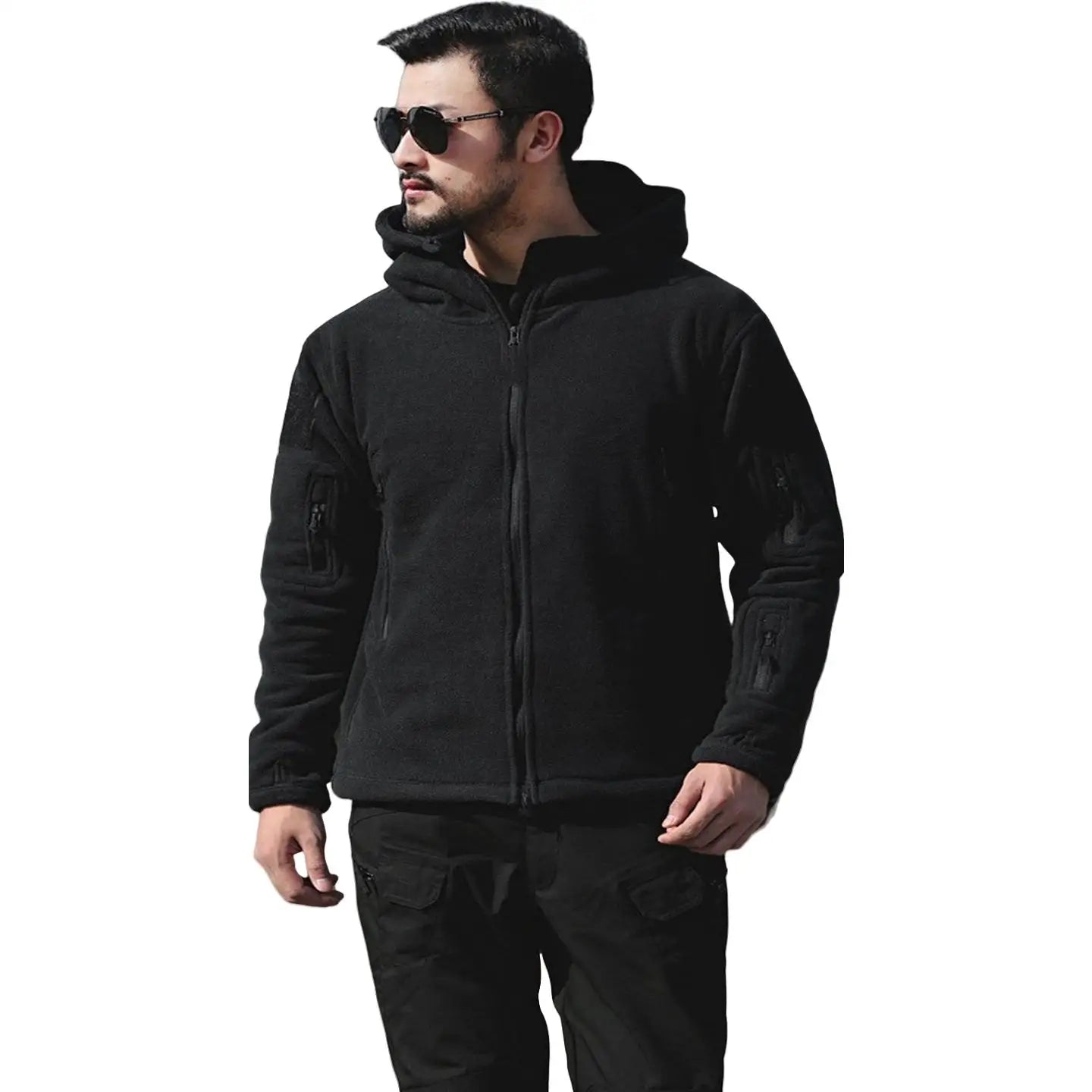 Military Tactical Fleece Hooded Jacket