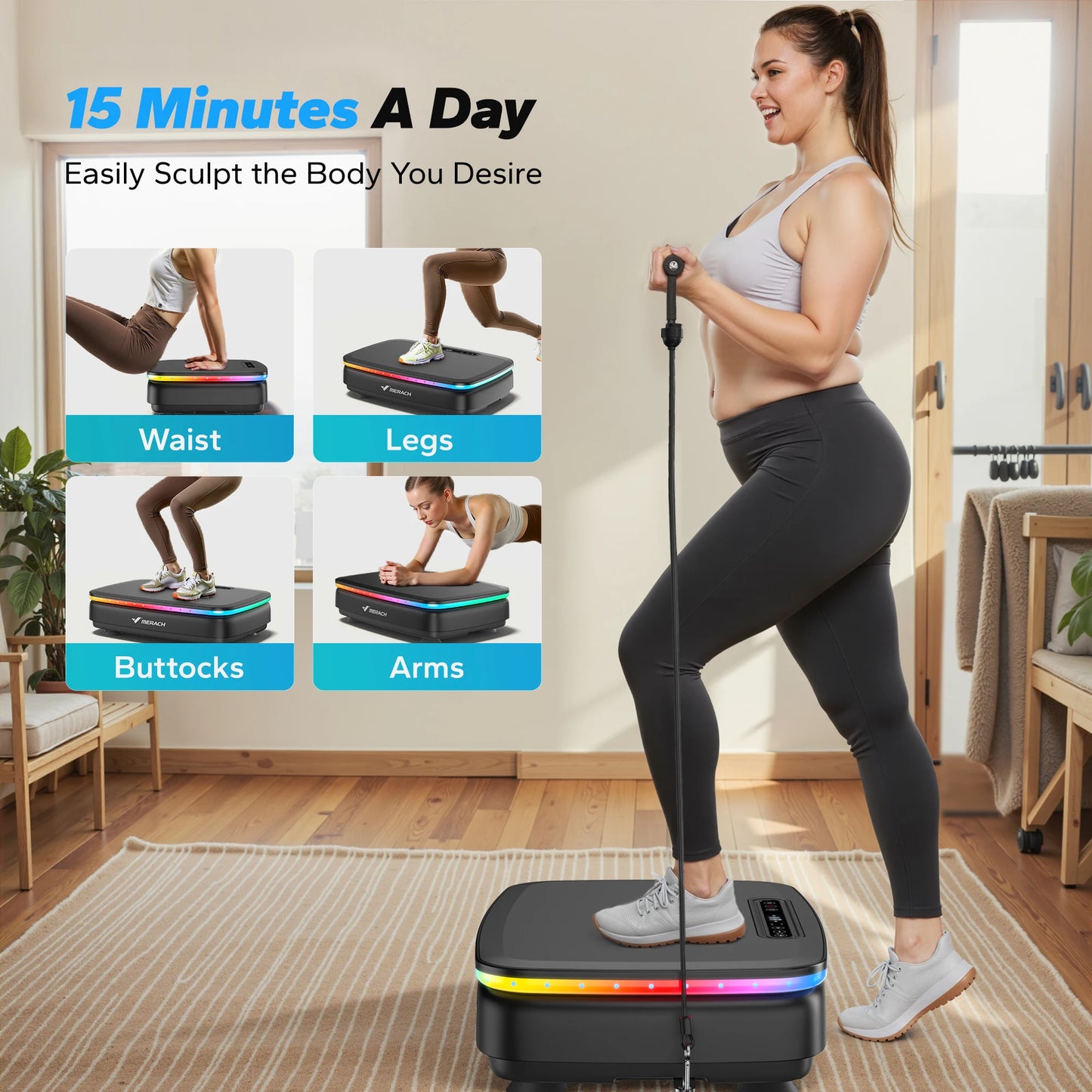 Vibration Plate Exercise Machine with Light