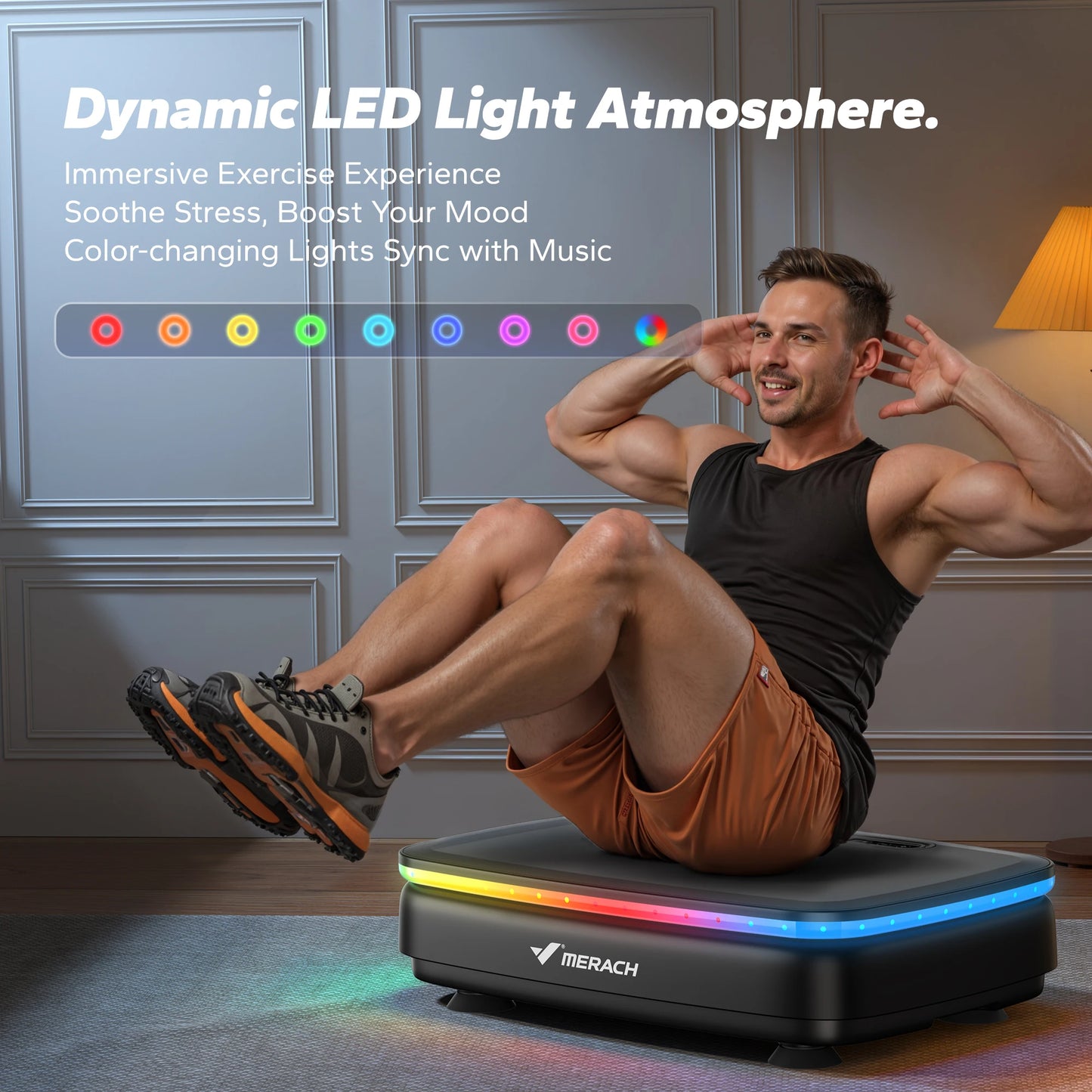 Vibration Plate Exercise Machine with Light