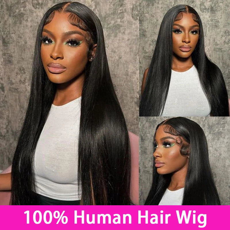 100% Malaysia 13x6 Bone Straight Lace Front Human Hair Wig