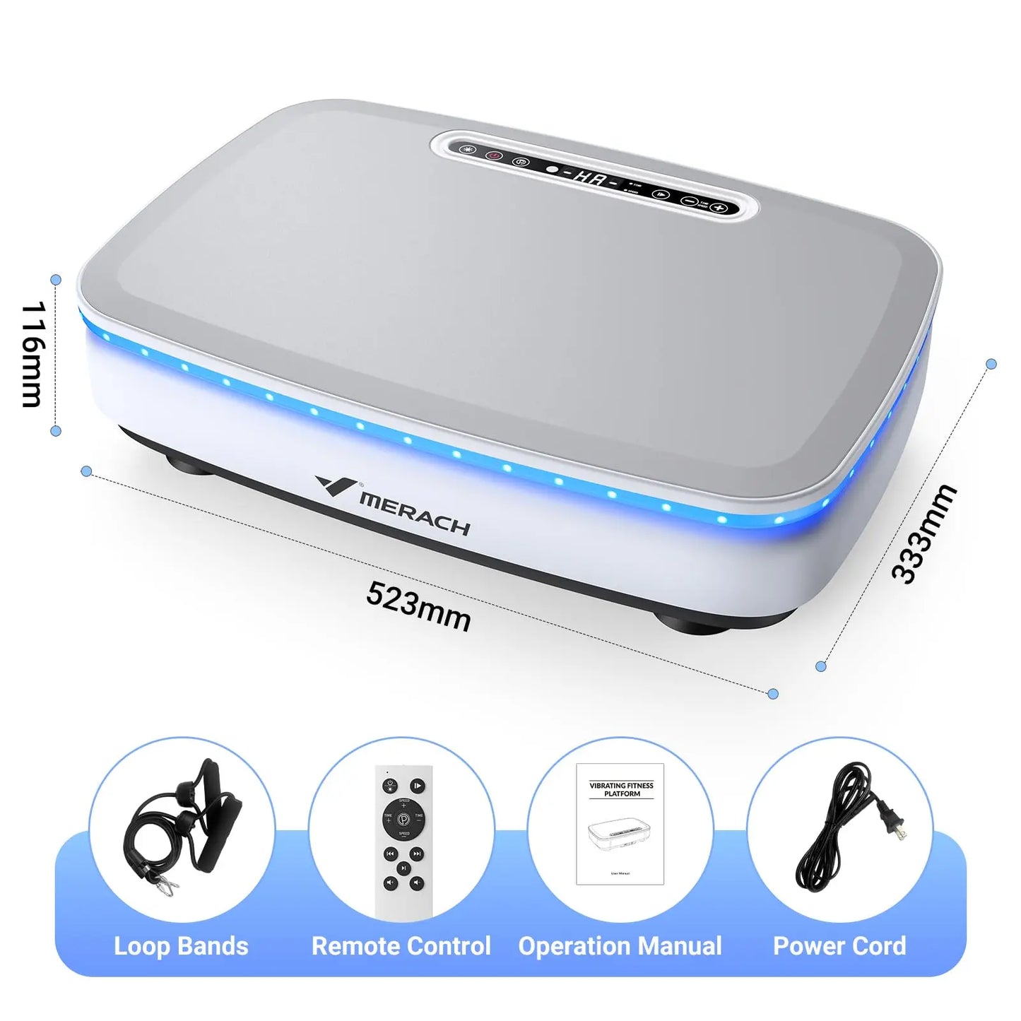 Vibration Plate Exercise Machine with Light