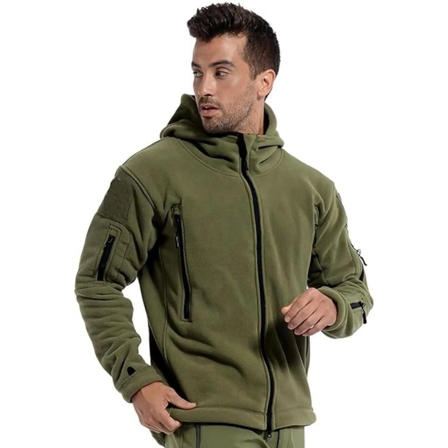 Military Tactical Fleece Hooded Jacket