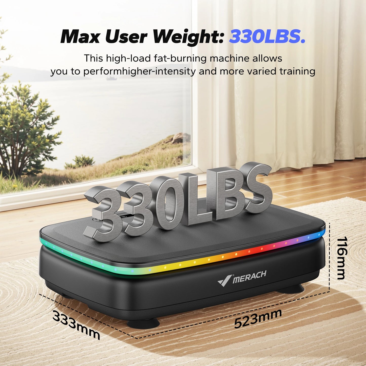 Vibration Plate Exercise Machine with Light