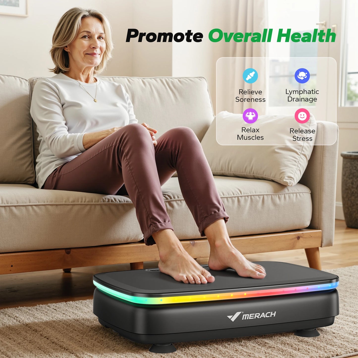 Vibration Plate Exercise Machine with Light