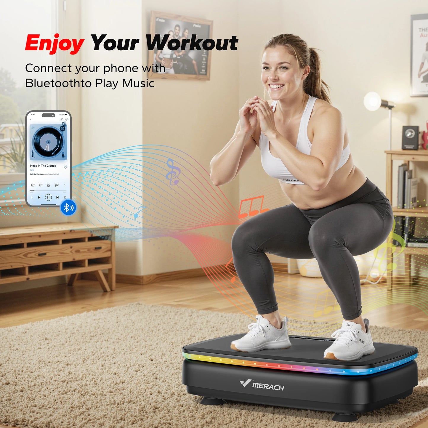 Vibration Plate Exercise Machine with Light